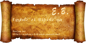 Egyházi Bibiána névjegykártya